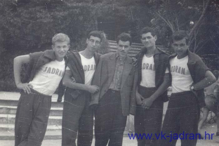 Sibenik 1960. M. Matulina, A. Colic, T. Lovrovic, Z. Fain, D. Zuvanic